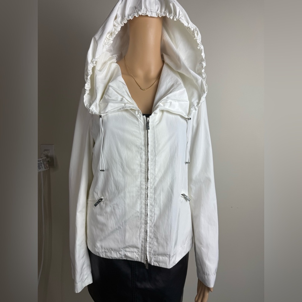 Vintage Armani Collezioni White Hooded Utility Jacket